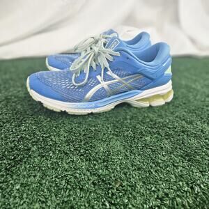 Asics Women's Size 6.5 Gel-Kayano 26 Blue Pure Silver Running Sneakers 1012A457